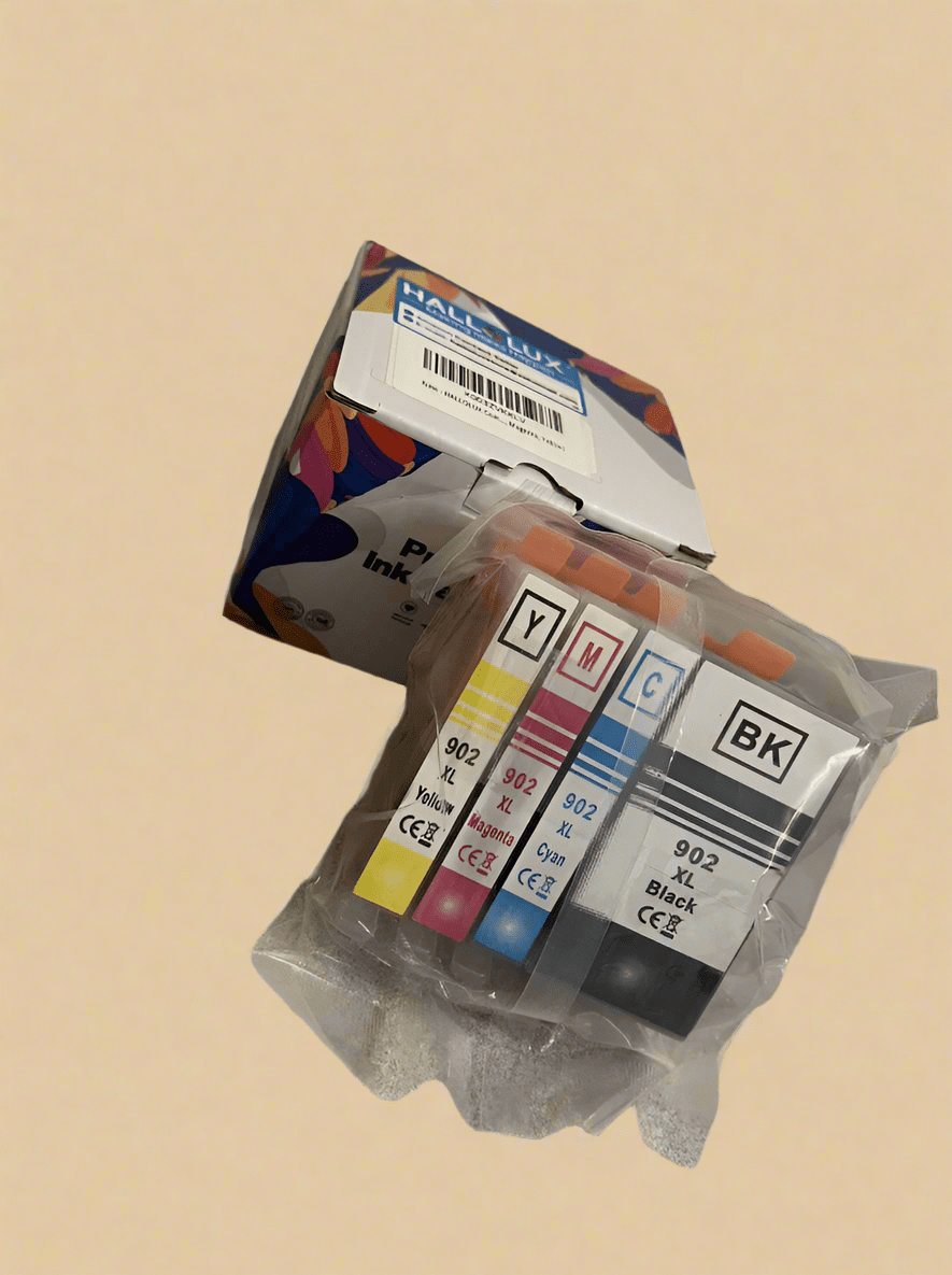 HALLOLUX 902XL Ink Cartridges – High Yield Replacement for HP 902 Ink (Black, Cyan, Magenta, Yellow) - COLO
