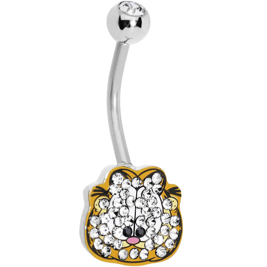 Sparkling Gem Garfield Belly Ring - COLO