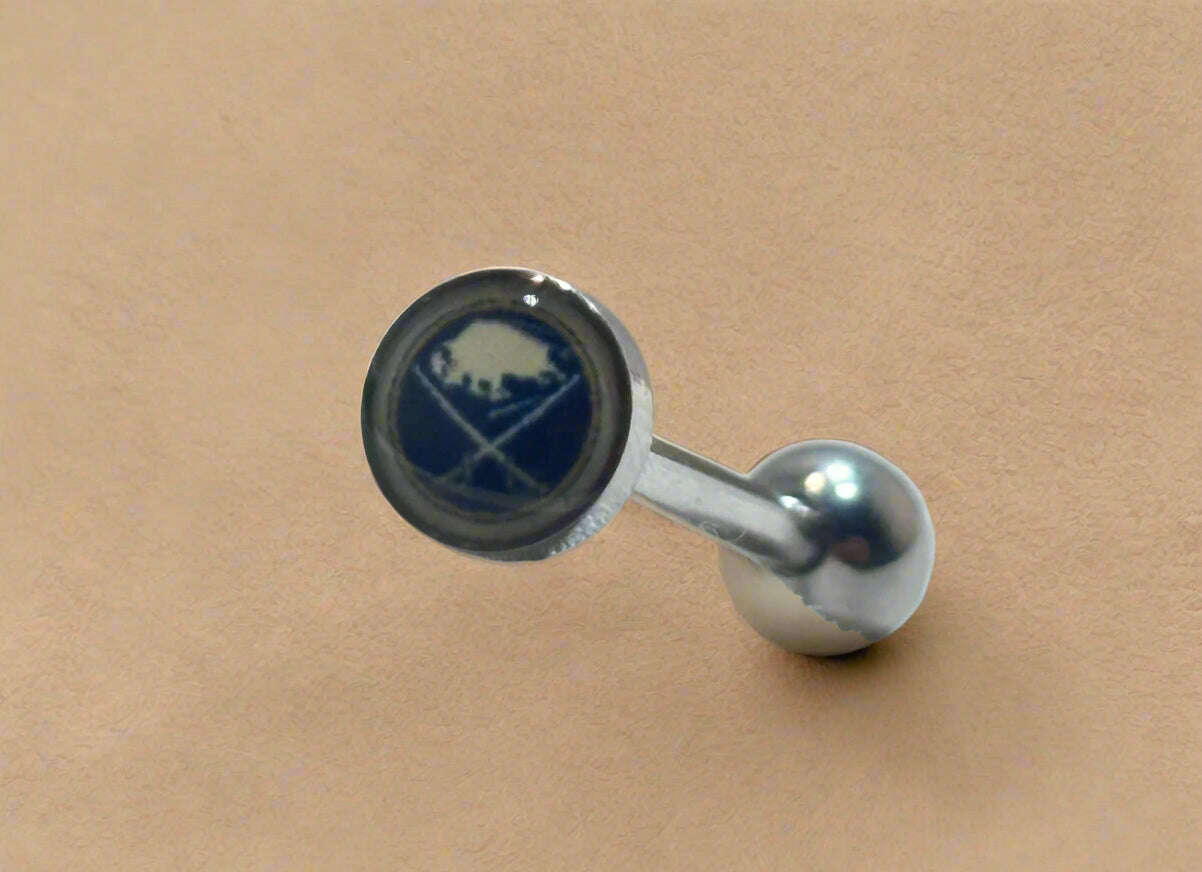 Officially Licensed NHL Buffalo Sabres Logo Tongue Ring - COLO