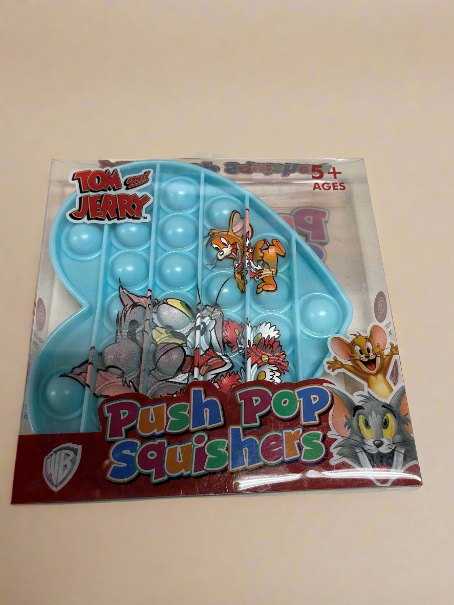 TOM AND JERRY Push Pop Squishies Squishers Backpack Fidget Toy AQUG HEART