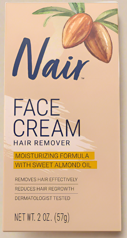 Nair Moisturizing Facial Hair Removal Cream with Sweet Almond Oil - 2.0oz