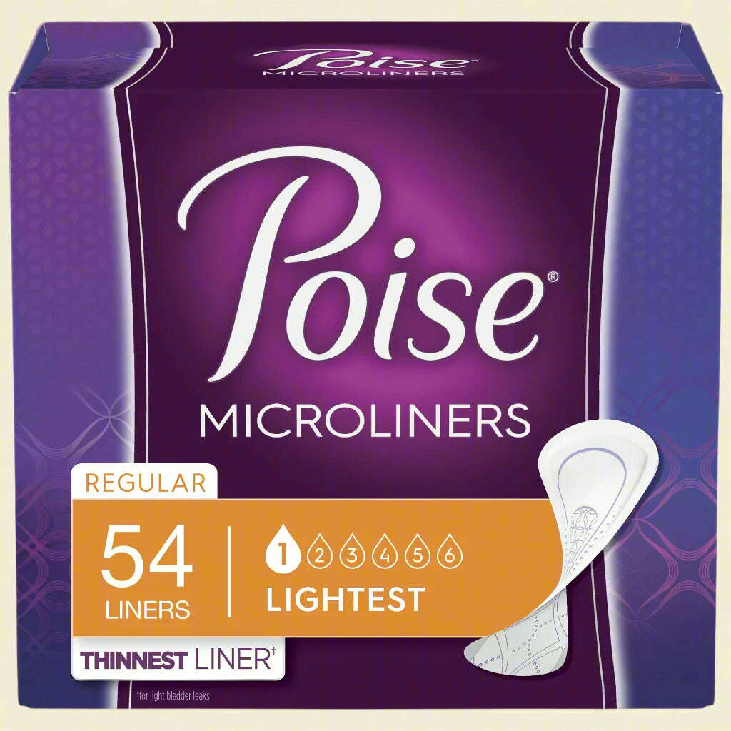 Poise Microliners – Lightest Absorbency, 54 Count - COLO