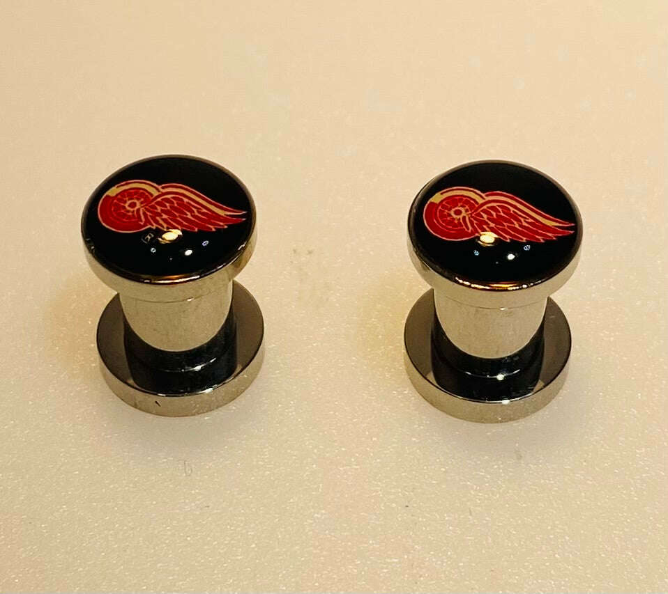 Detroit Red Wings Ear Plug 2G Stainless Steel - COLO