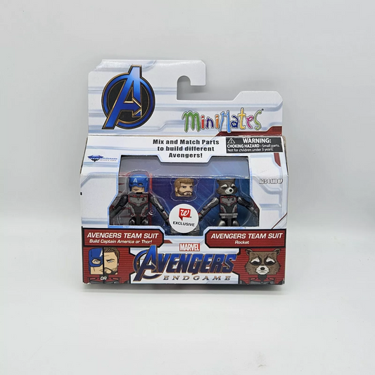 MINIMATES AVENGERS ENDGAME TEAM SUIT CAPTAIN AMERICA & ROCKET