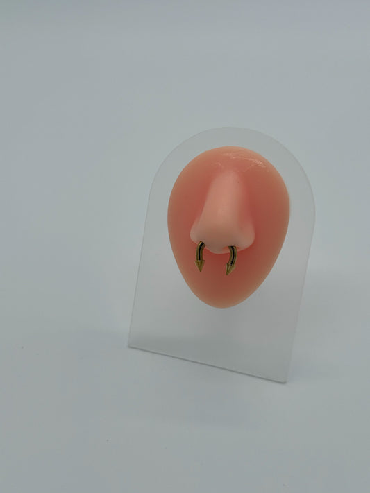 Gold Chrome Horseshoe Piercing – Large (Cone Ends)
