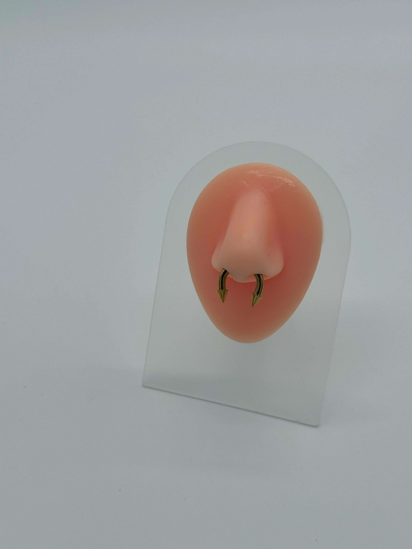 Gold Chrome Horseshoe Piercing – Large (Cone Ends) - COLO