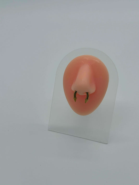 Gold Chrome Horseshoe Piercing – Large (Cone Ends) - COLO