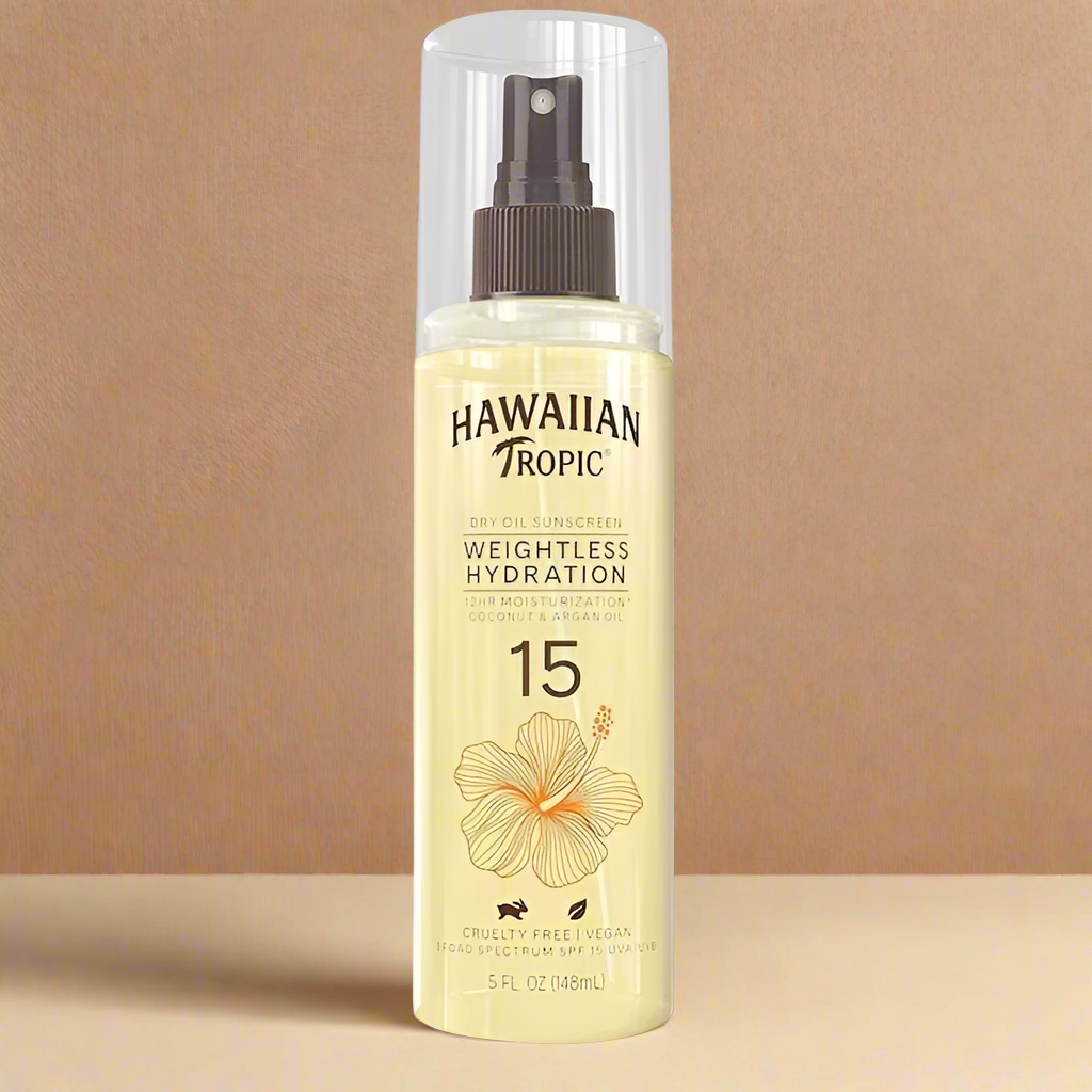 Hawaiian Tropic Weightless Hydration Dry Oil Sunscreen Mist SPF 15