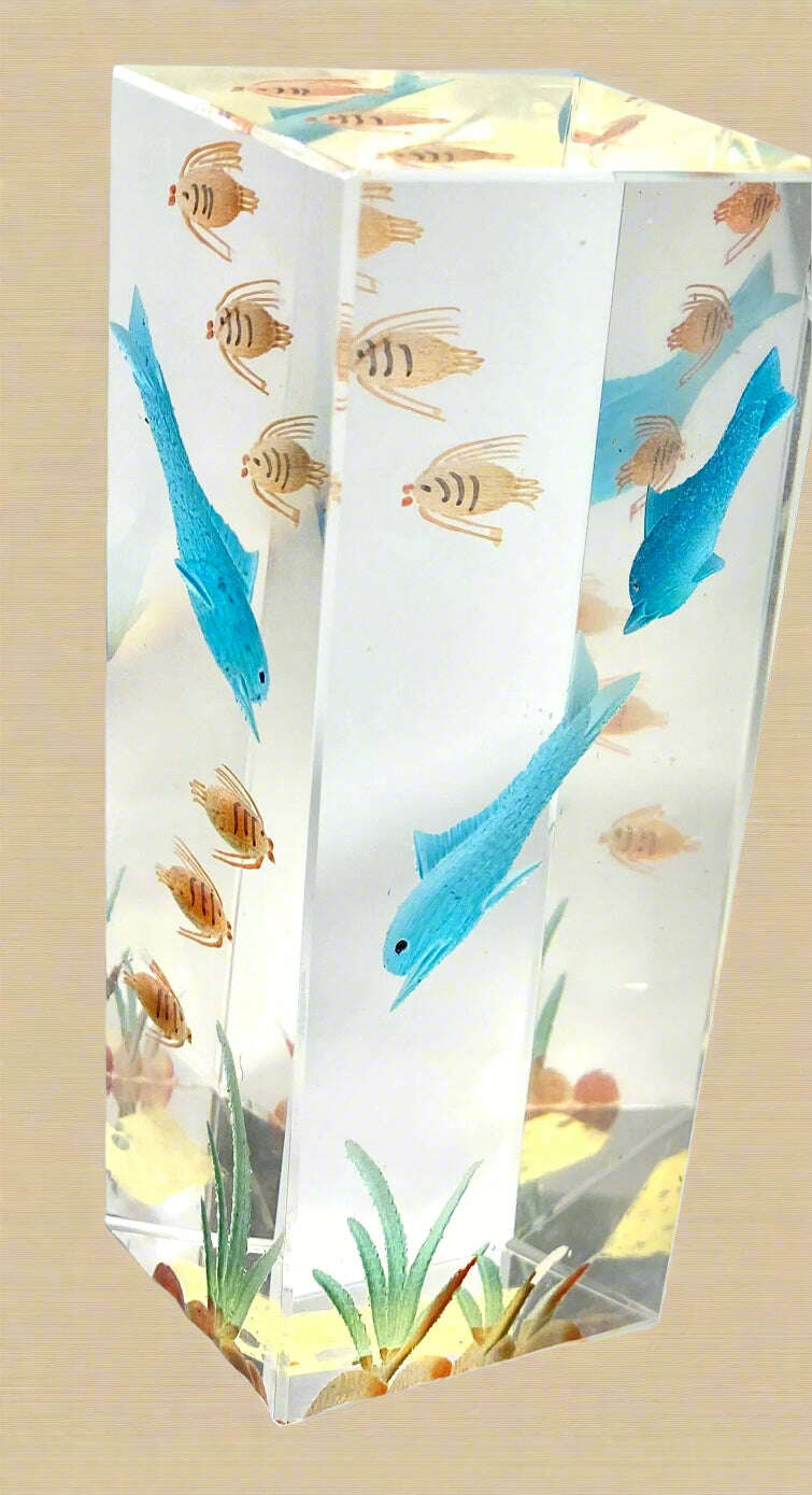 Blue Fish & Tropical Aquarium Acrylic Block - COLO