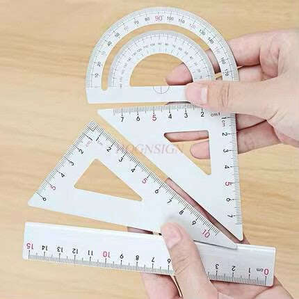 FIHFIO 4-Piece Geometry Ruler Set - COLO