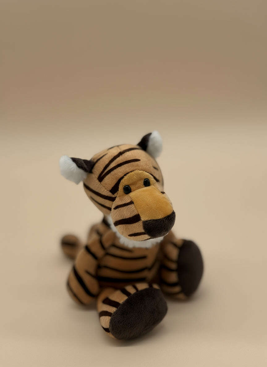 Tiger Plush Keychain Toy – Mini Stuffed Jungle Animal Gift - COLO
