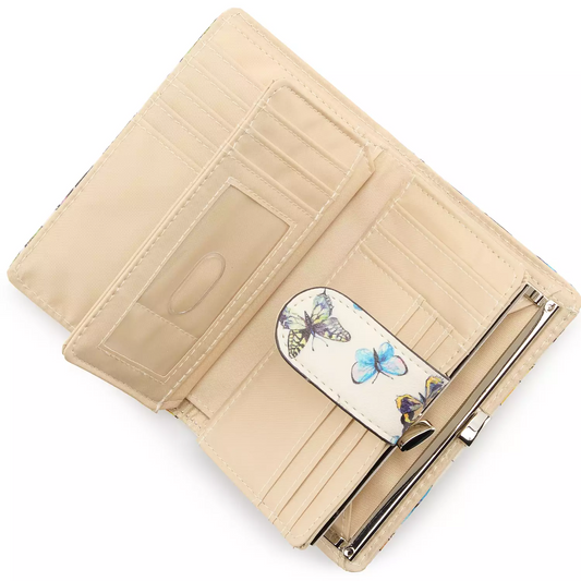 Abbey RFID-Blocking Butterfly Print Indexer Wallet