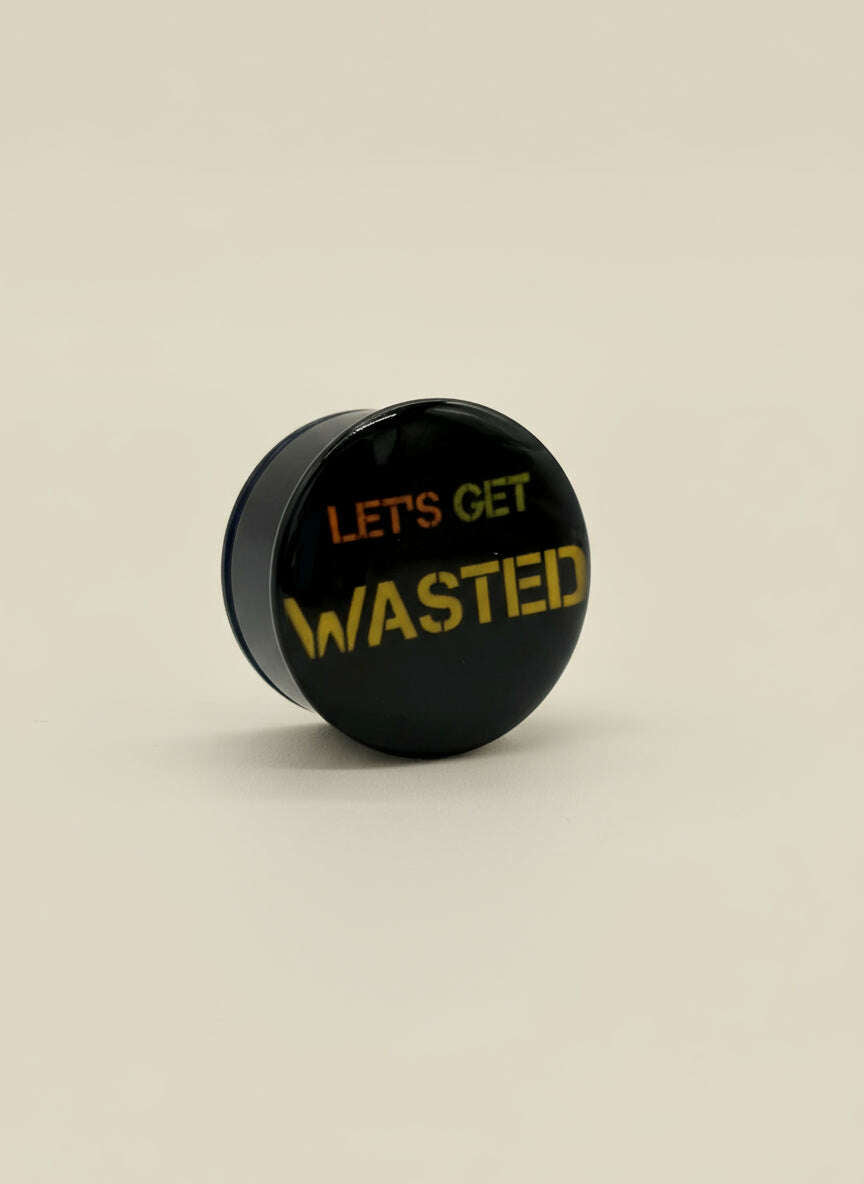 Black “Let’s Get Wasted” Logo Ear Plug Expander - COLO