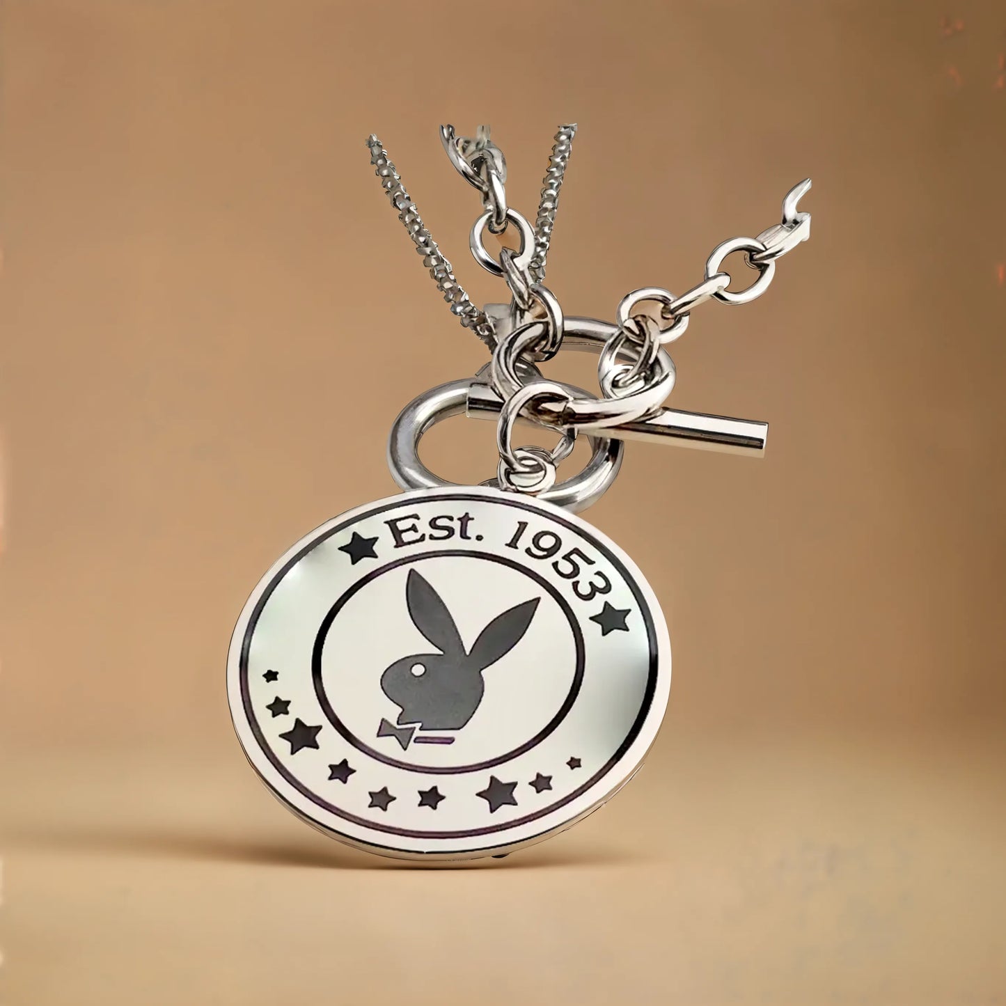 PLAYBOY EST 1953 DISK w/toggle curb link chain