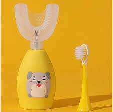 Dog Children’s 2-in-1 Ultrasonic Electric Toothbrush (Yellow) - COLO