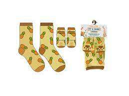 Pineapple Pet & Owner Matching Socks – Tropical Non-Slip Gripper Set - COLO