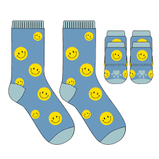 Smiley Face Pet & Owner Matching Socks – Cheerful Non-Slip Gripper Set - COLO