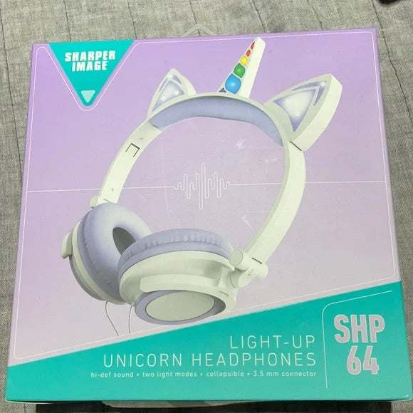 Sharper Image Light-Up Unicorn Headphones – SHP64