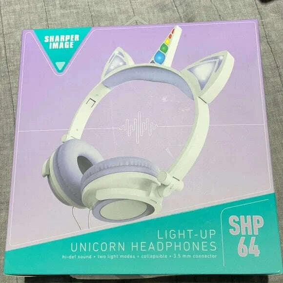 Sharper Image Light-Up Unicorn Headphones – SHP64 - COLO