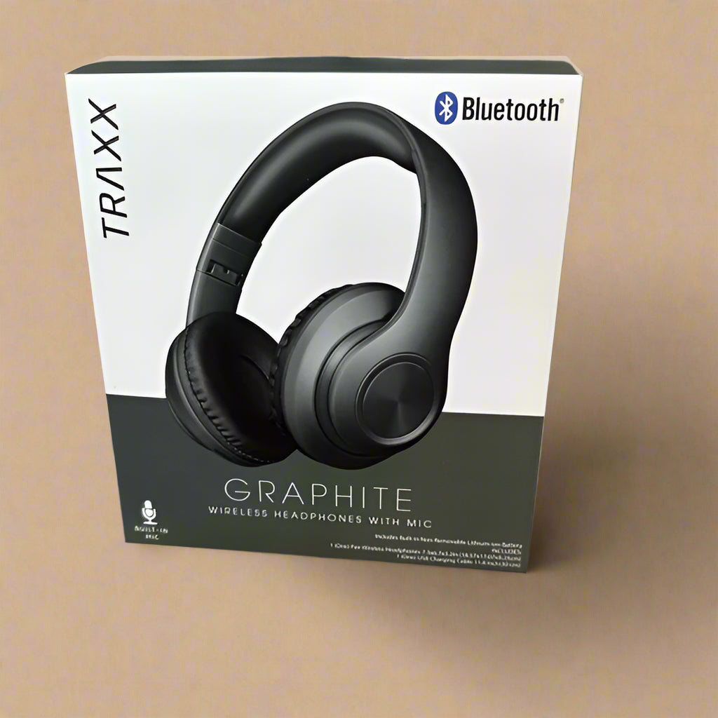 TRAXX GRAPHITE WIRELESS HEADPHONES WITH MIC