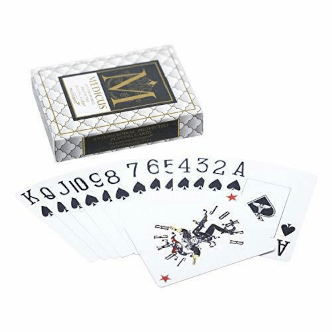 Casino Playing Cards with Poker protective Protected Medicus Desk of Card (WHITE) - COLO