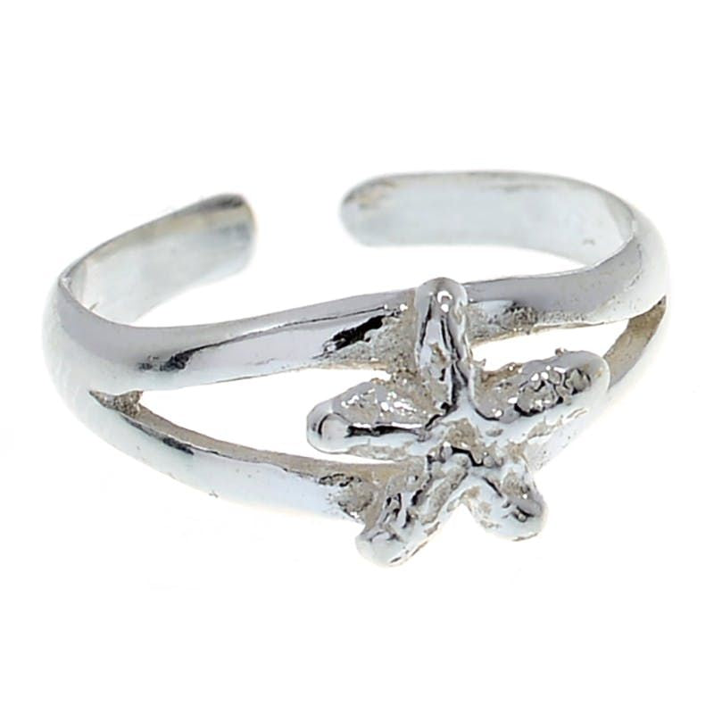 Sterling Silver Starfish Toe/Midi Ring