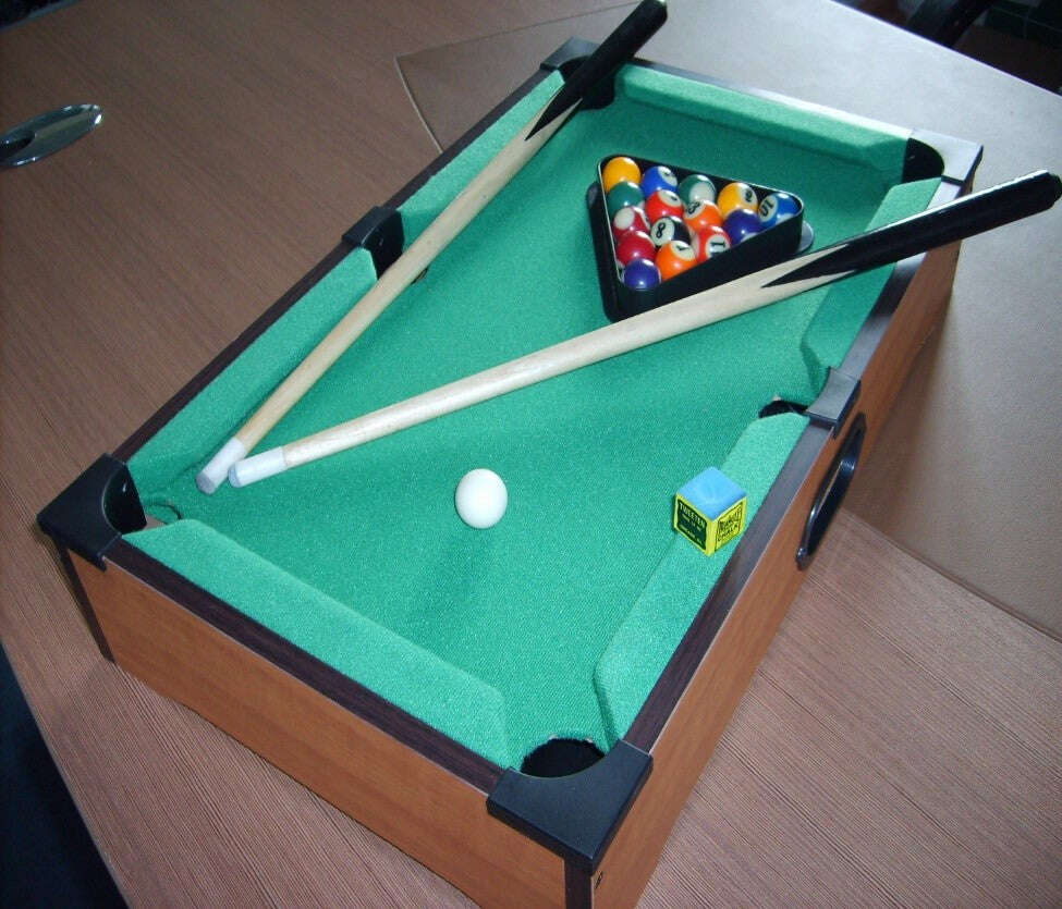 Mini Table Top Pool Table and Accessories 20 x 12 x 3.5 Inches Games - COLO