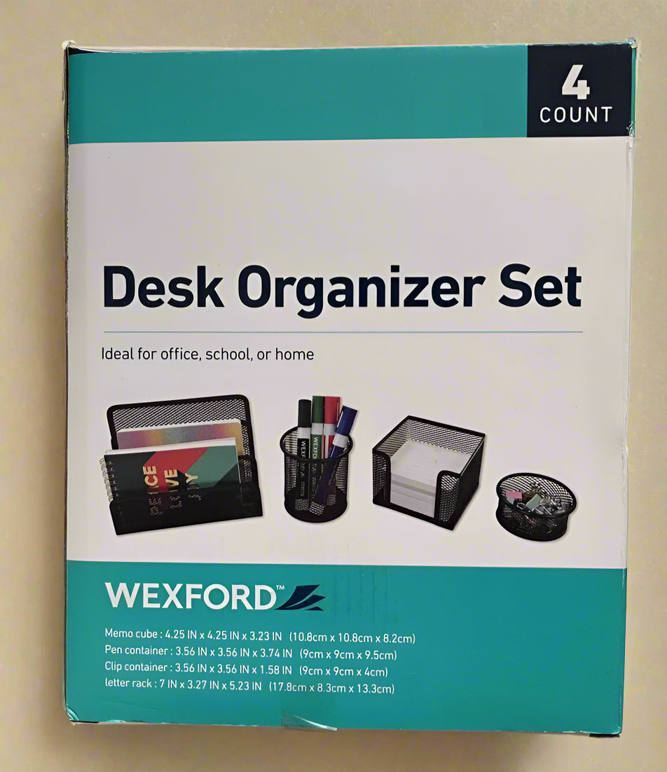 Wexford Desk Organizer Set – 4 Count