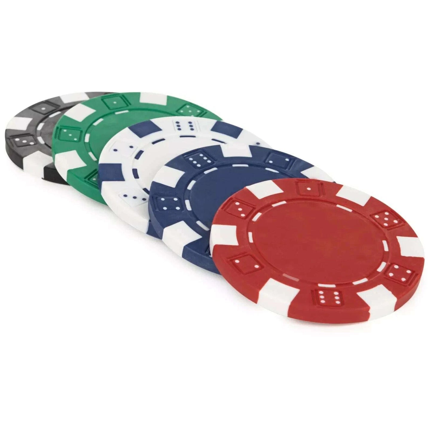 Poker Chips 100-Piece Colored Poker Chips Set - COLO