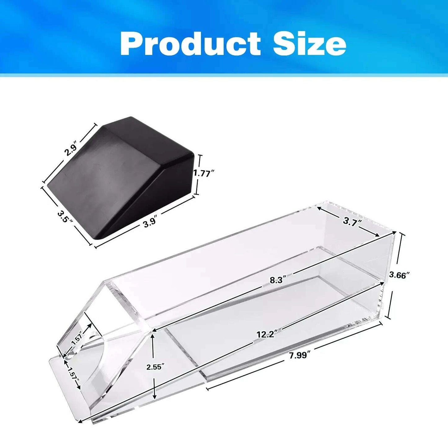 4,6,8 Deck Blackjack Shoe and Discard Tray, Clear Acrylic Blackjack Card Dispenser Dealing Holder Shoe for Playing Card Standard Size Poker Deck - COLO