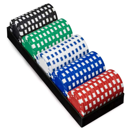 Poker Chips 100-Piece Colored Poker Chips Set - COLO