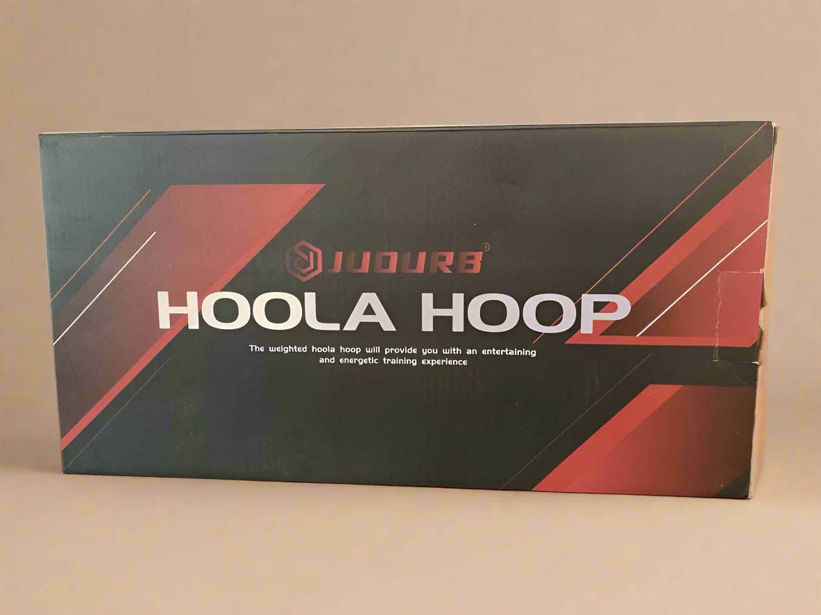 Juourb Exercise Hoop – Weighted Hoola Hoop Abdominal Exerciser (Red/Gray, New in Box)
