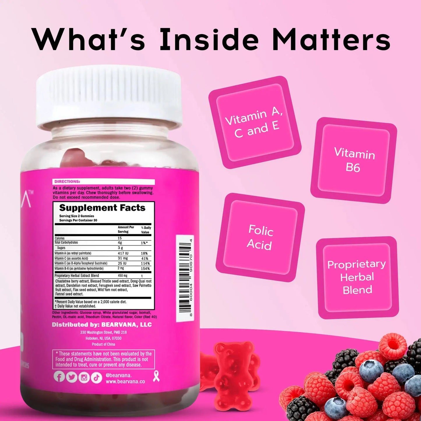 BEARVANA Breast Gummies for Women Support Organic Balance and Confidence