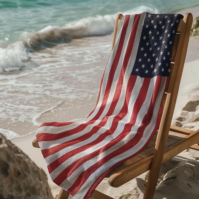 Towel USA Patriotic American Flag Beach Towels – 6 Pack