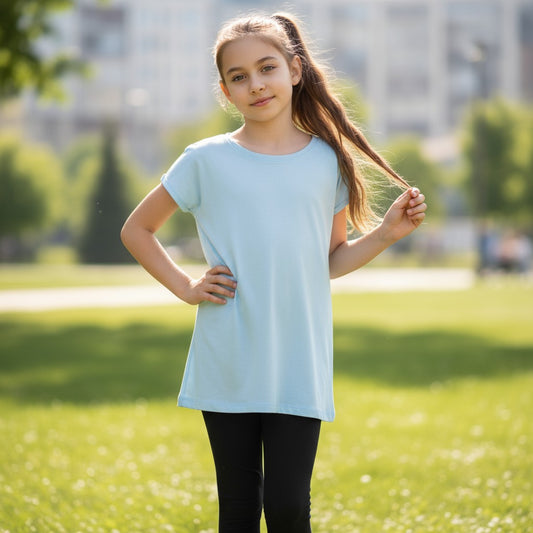Girls' Fitted Tee – 100% Cotton