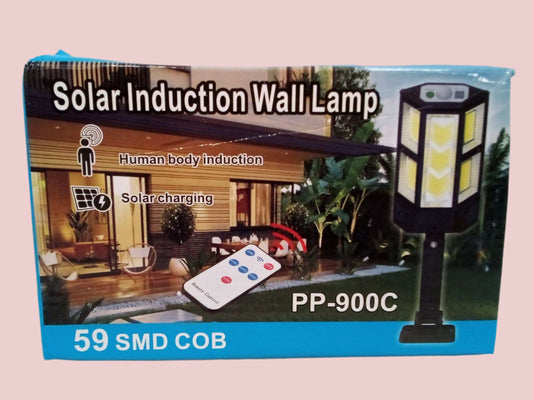 Solar Induction Wall Lamp PP-900C – 59 SMD LED with Remote Control