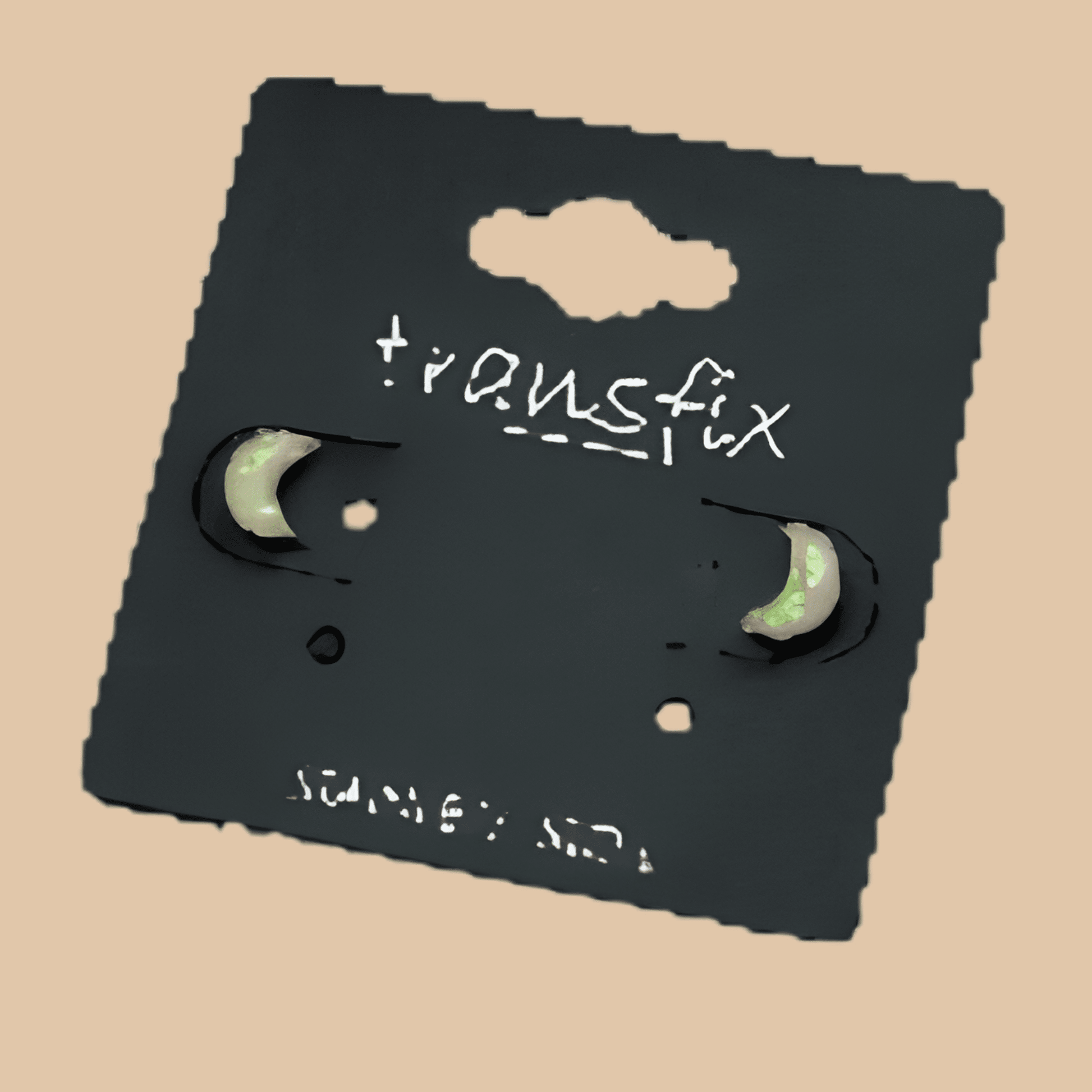 Transfix SS Dichroic Moon Earring - COLO