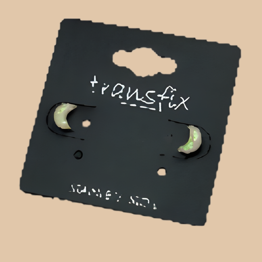 Transfix SS Dichroic Moon Earring
