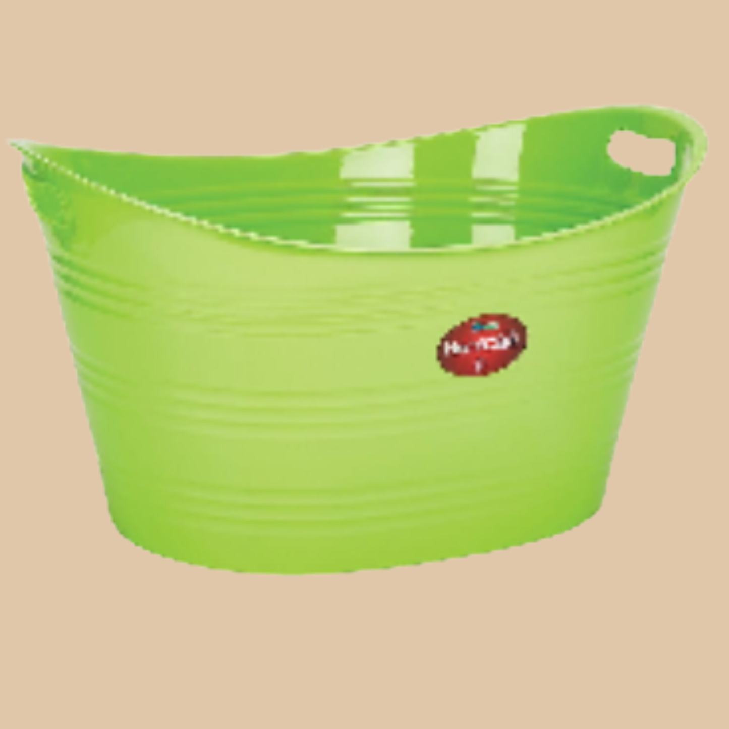 Oval Tub with Handle Green - Extra Large