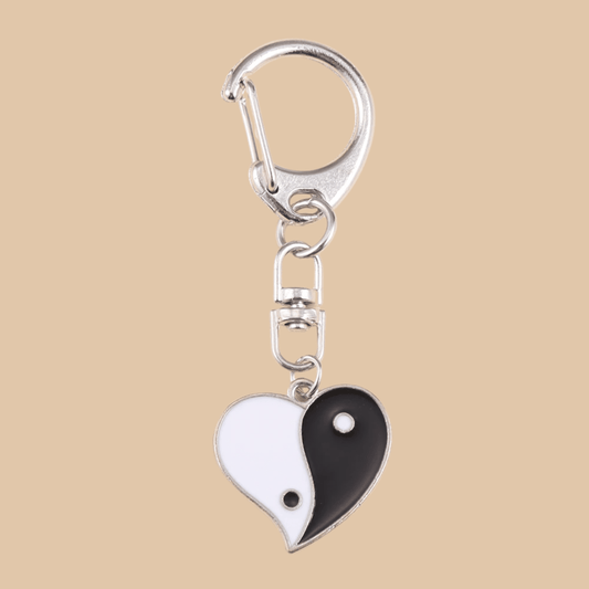 Silver Moon Creations Fashion Keychain – Yin Yang Heart - COLO