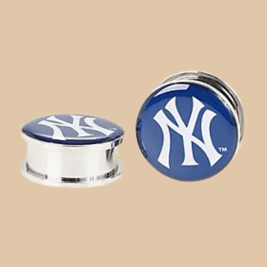 MLB New York Yankees Ear 1" Plug Gauges Licensed
