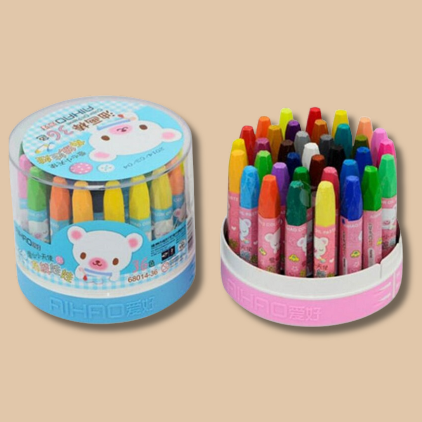36 Color Children’s Oil Crayons Set 2 Packs - COLO