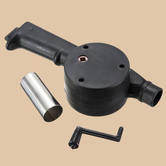 Barbecue Fire Bellows Hand Crank Tool, Black