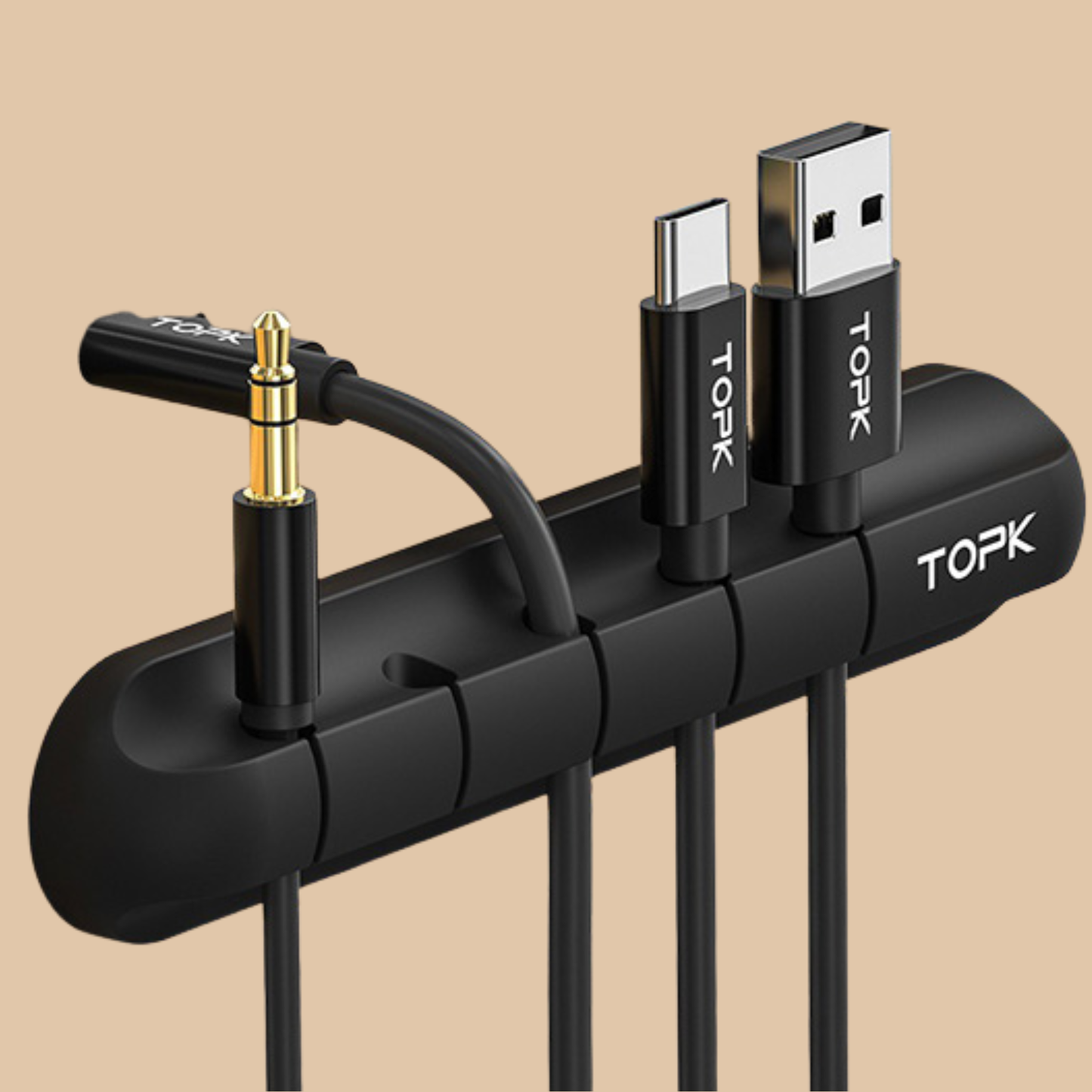 Topk L16 5-Hole Cable Organizer Rack