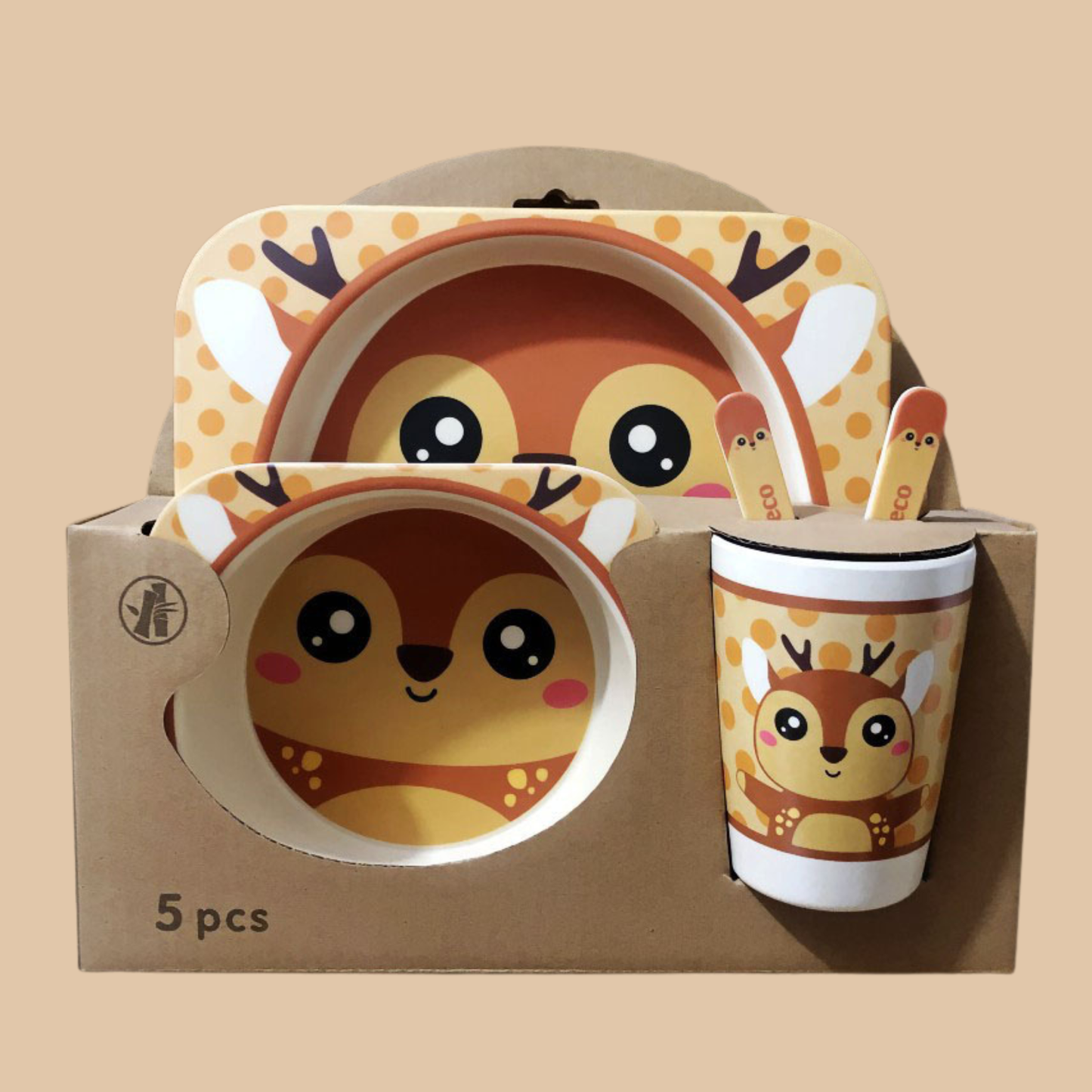 Kids Dinnerware Set (Little Deer)