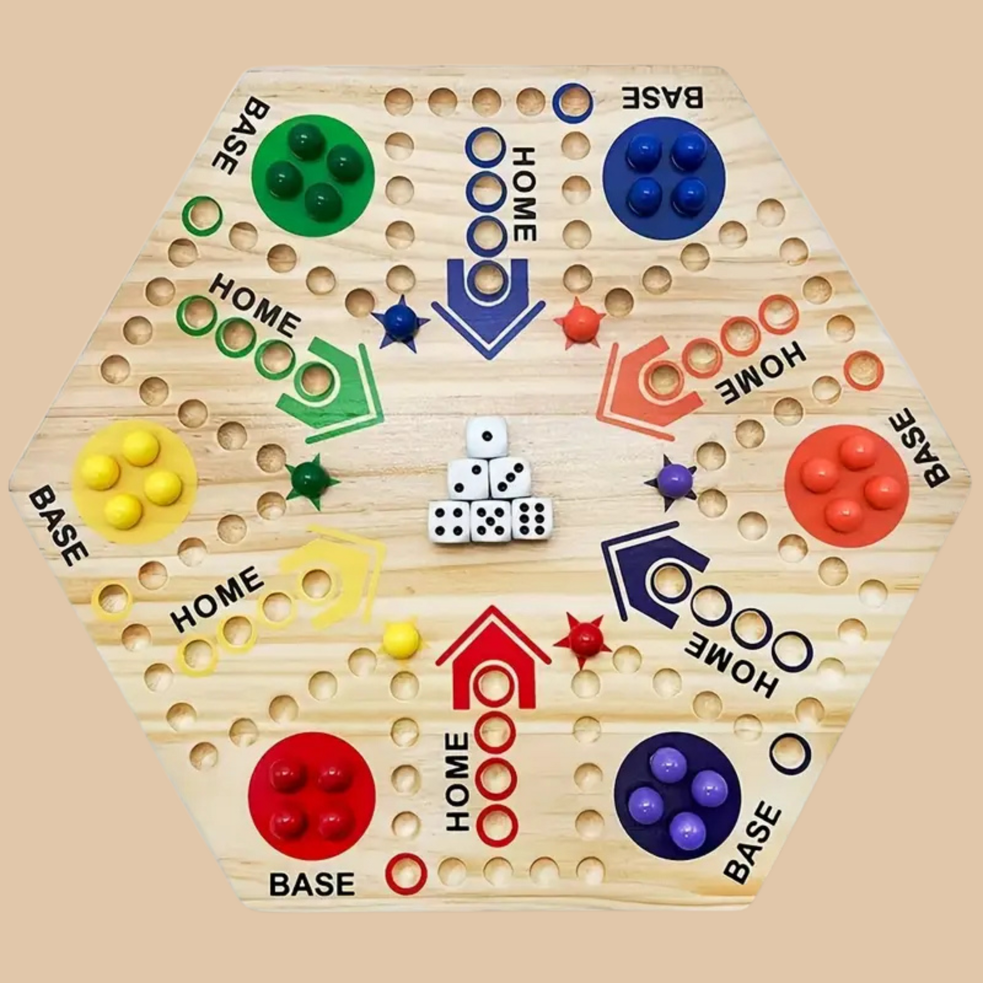 Wooden Flying Chess Board Game - COLO