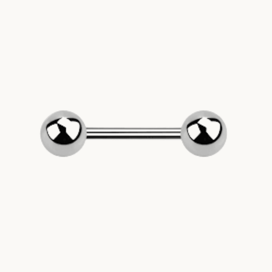 Silver Barbell Piercing – Two Balls - COLO