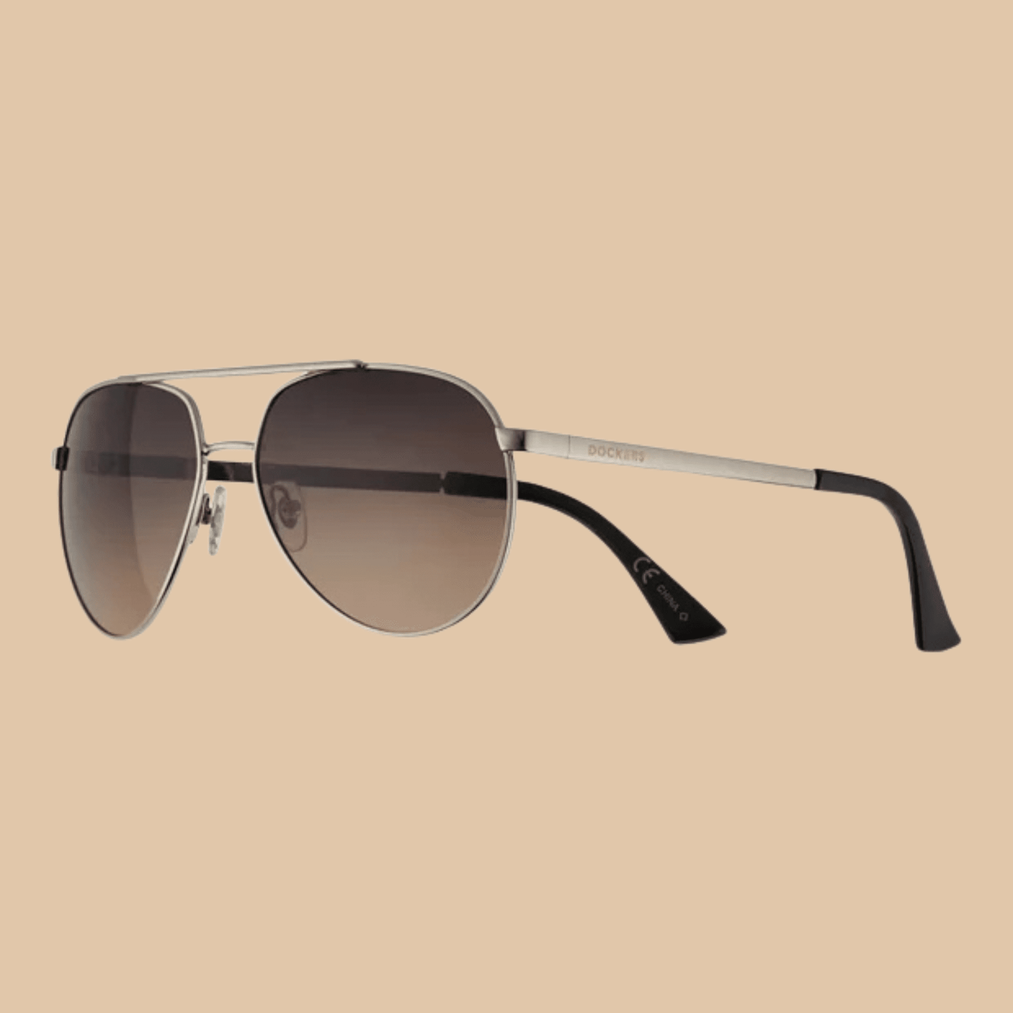 Men’s Dockers Brown Gradient Polarized Aviator Sunglasses - COLO