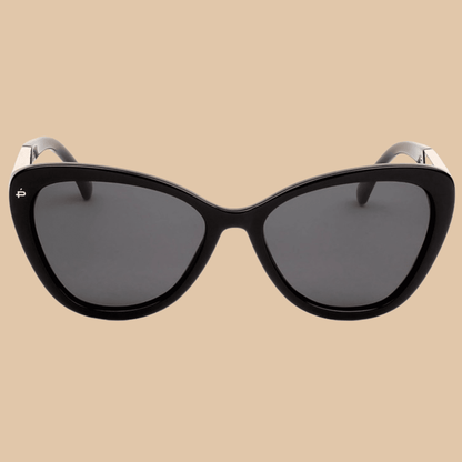 PRIVE REVAUX The Hepburn Black Polarized Sunglasses - COLO