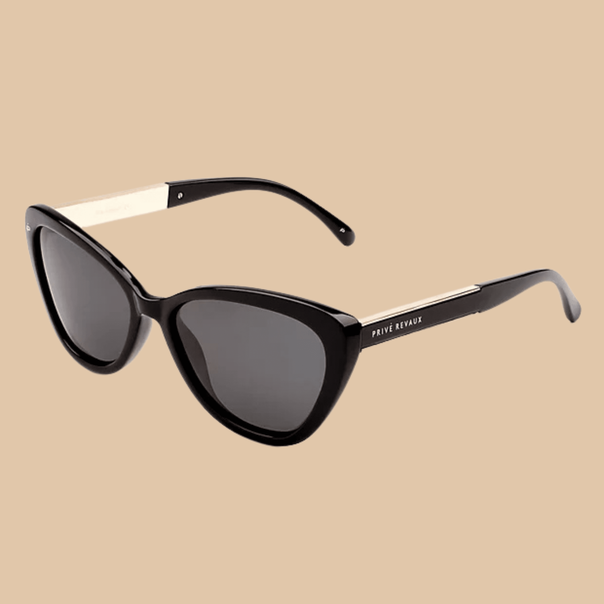 PRIVE REVAUX The Hepburn Black Polarized Sunglasses - COLO